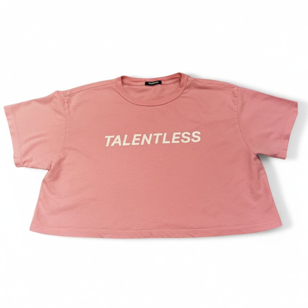 TALENTLESS 100% Cotton Short Sleeve T-Shirt in Pink Size Small